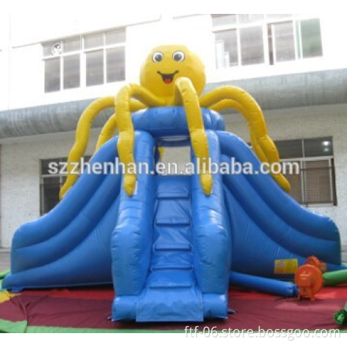 2015 hot sale inflatable octopus slide and slip for kids